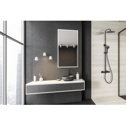 Colonne de douche ronde RUBY noir mat