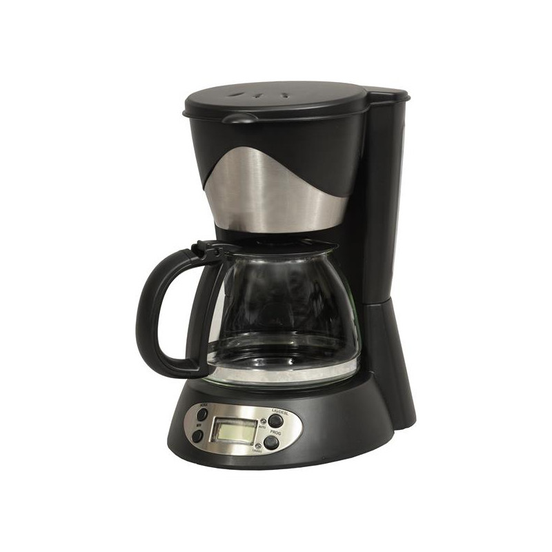 KITCHENCHEF Cafetière filtre 6 tasses programmable Noire & Inox - KSMD230T