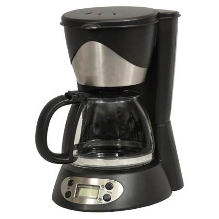 KITCHENCHEF Cafetière filtre 6 tasses programmable Noire & Inox - KSMD230T