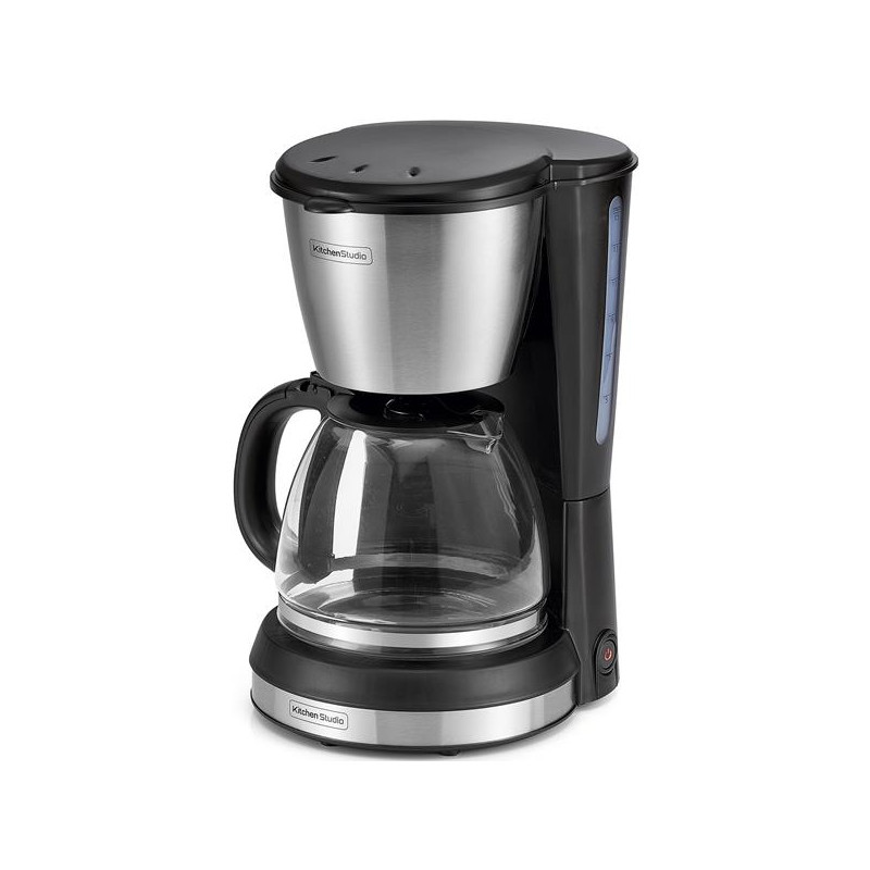 KITCHENCHEF Cafetière filtre 12 tasses Noire & Inox - KSMD250