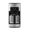 SIMEO Cafetière filtre 15 tasses programmable Noire & Inox - Slim - CFP210