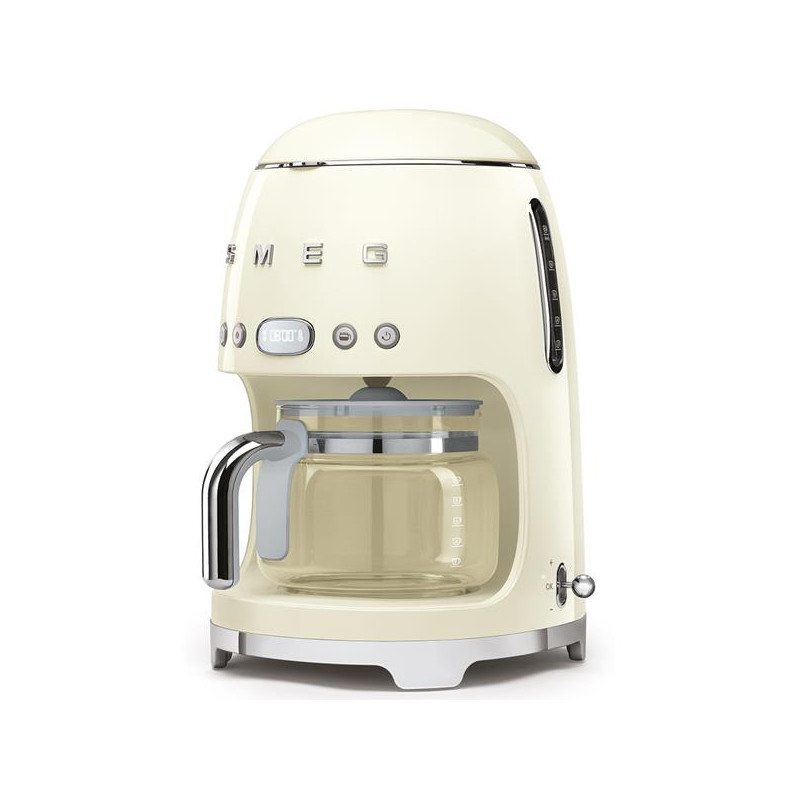 SMEG Cafetière filtre 10 tasses programmable Crème - Années 50 - DCF02CREU