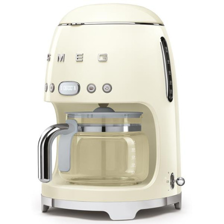 SMEG Cafetière filtre 10 tasses programmable Crème - Années 50 - DCF02CREU