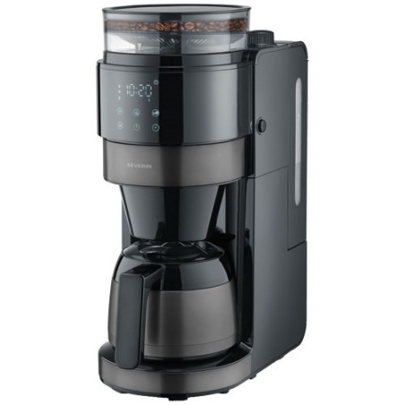 SEVERIN Cafetière filtre 8 tasses avec broyeur Noire & Inox - 4831