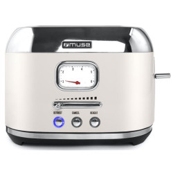 MUSE Grille-pain 2 fentes Crème & Inox - Collection of Inspiration - MS120SC
