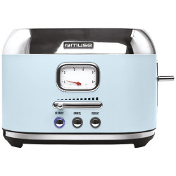 MUSE Grille-pain 2 fentes Bleu & Inox - Collection of Inspiration - MS120VB