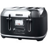 MUSE Grille-pain 4 fentes Noir Mat & Inox - Collection of Inspiration - MS131BS