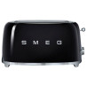 SMEG Toaster 4 tranches Noir - Années 50 - TSF02BLEU