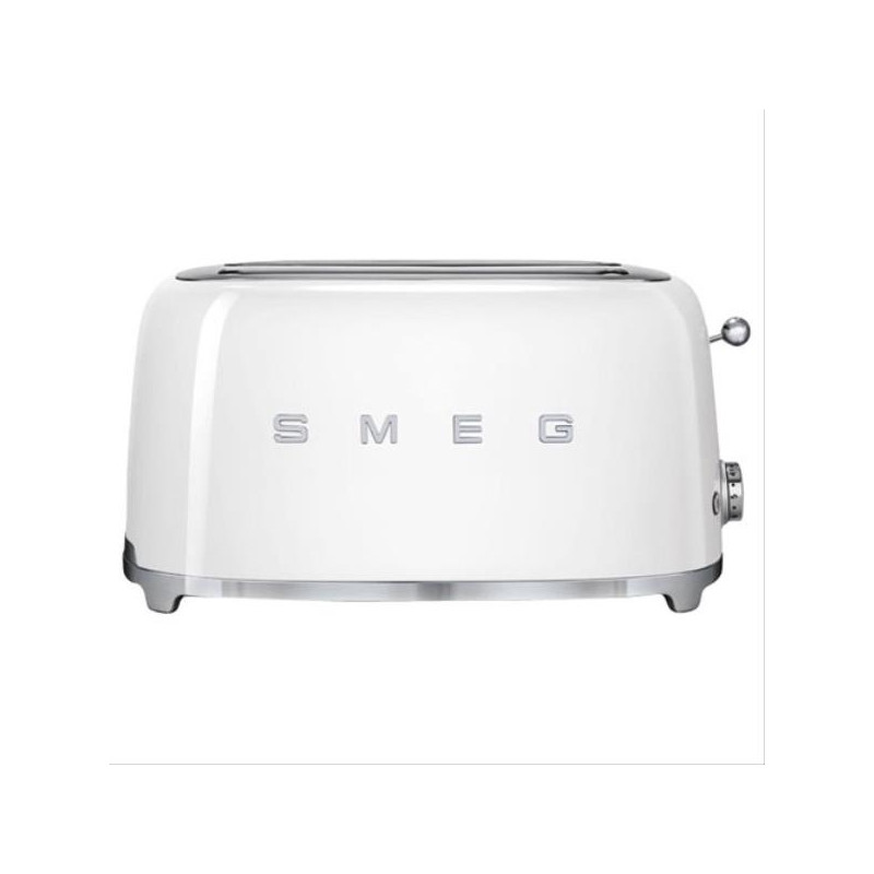 SMEG Toaster 4 tranches Blanc Brillant - Années 50 - TSF02WHEU
