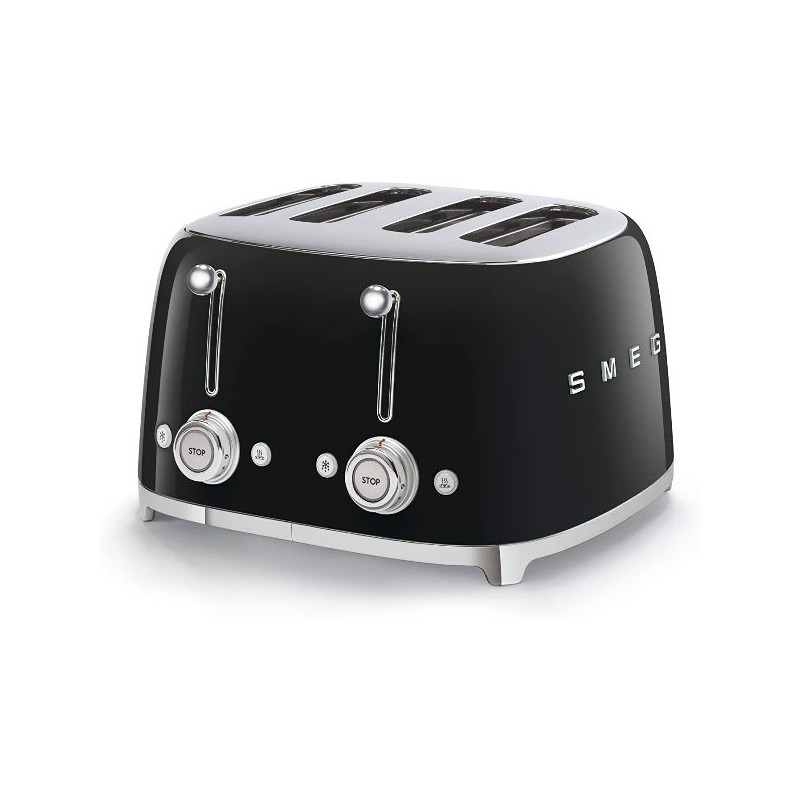 SMEG Toaster 4 tranches Noir - Années 50 - TSF03BLEU