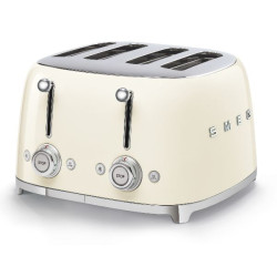 SMEG Toaster 4 tranches Crème - Années 50 - TSF03CREU