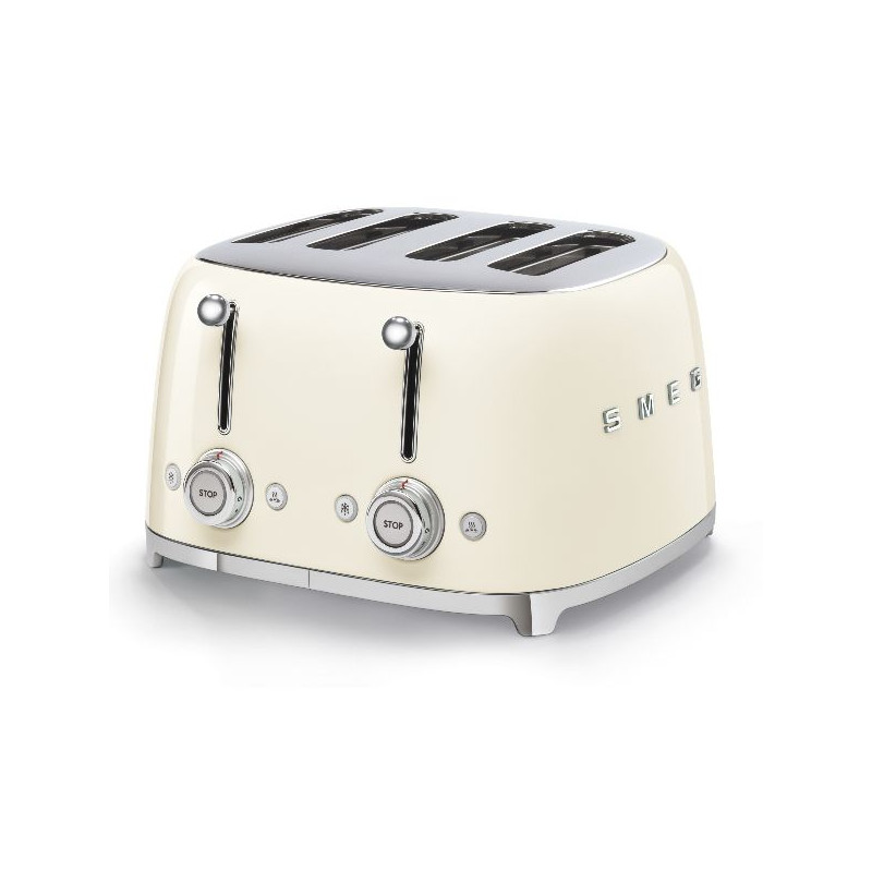 SMEG Toaster 4 tranches Crème - Années 50 - TSF03CREU