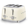 SMEG Toaster 4 tranches Crème - Années 50 - TSF03CREU
