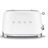SMEG Toaster 2 tranches Blanc Mat - Années 50 - TSF01WHMEU