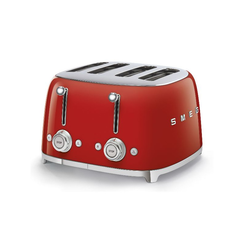 SMEG Toaster 4 tranches Rouge - Années 50 - TSF03RDEU