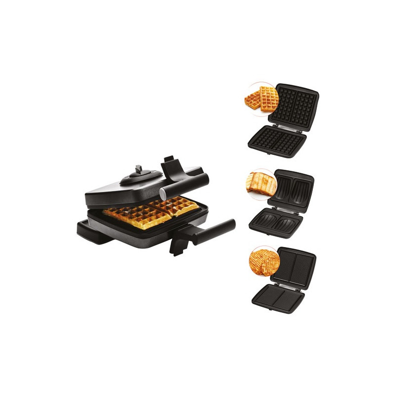 FRIFRI Gaufrier + croque + gaufrettes Noir - Cool Touch - FRI022824512BLP