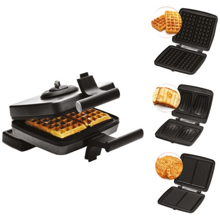 FRIFRI Gaufrier + croque + gaufrettes Noir - Cool Touch - FRI022824512BLP