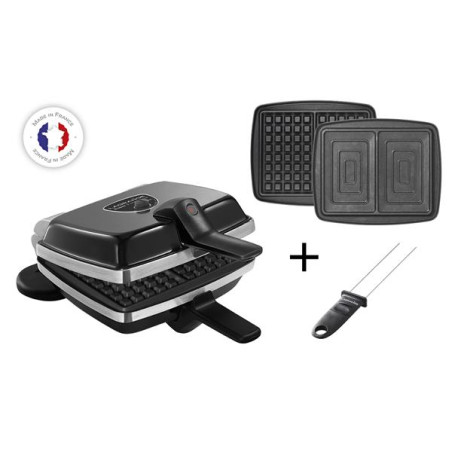LAGRANGE Gaufrier / Croque + pic à gaufres - Super 2 Antiadhésif - 39426