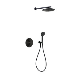 Formule douche encastrée rond RUBY noir mat