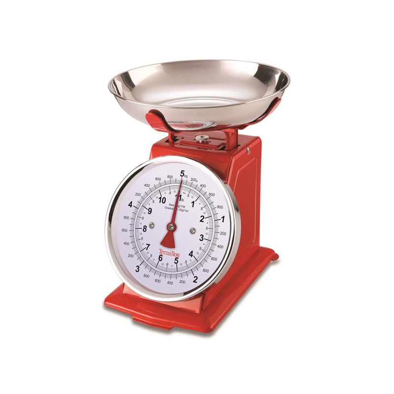 TERRAILLON Balance mécanique 5 kg Rétro Rouge - Tradition 500