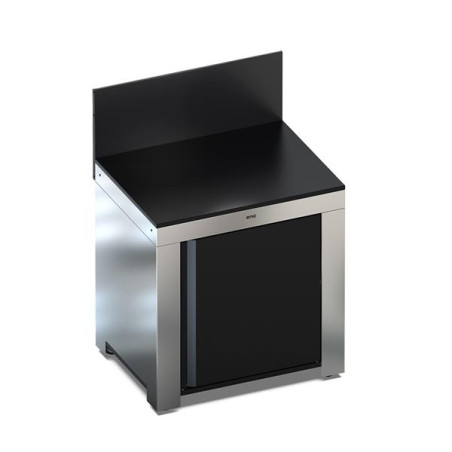 ENO Base de module inox avec crédence et porte noire - MOD8500