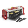 KITCHENCHEF Raclette / Gril / Pierre 2 personnes Rouge Métal - GR202-350R