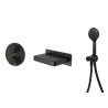 Formule bain douche encastré rond RUBY noir mat