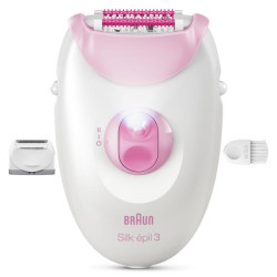 BRAUN Épilateur Rose et Blanc - Silk Epil 3 - SILKEPIL3031