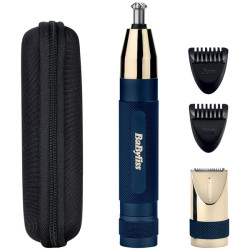 BABYLISS Tondeuse nez, oreilles & sourcils Gold & Navy - Super-X Metal - E112E