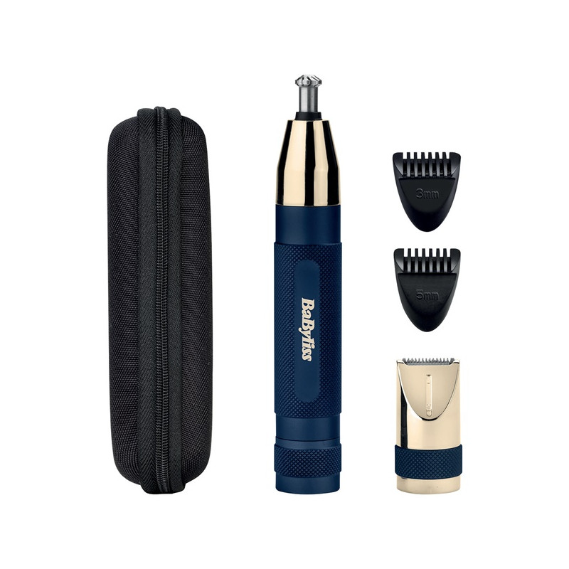 BABYLISS Tondeuse nez, oreilles & sourcils Gold & Navy - Super-X Metal - E112E