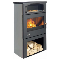 GODIN Poêle à bois longiligne 363117CGRISARG