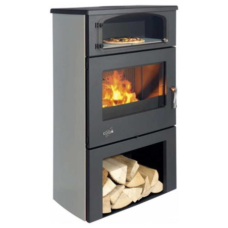 GODIN Poêle à bois longiligne 363117CGRISARG