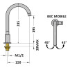 Robinet simple LAVE-mains bec haut