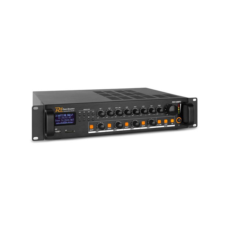 MONACOR FRANCE SARL Amplificateur Ligne 100V et Basse Impédance - PDV120MP3