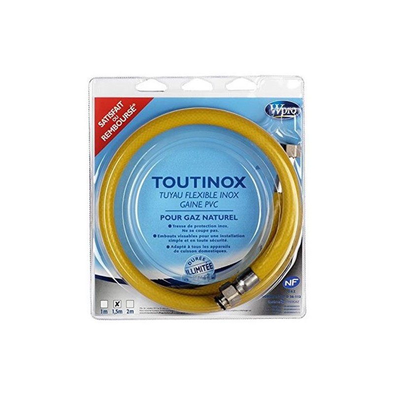 WPRO Flexible de gaz TOUTINOX TNE150