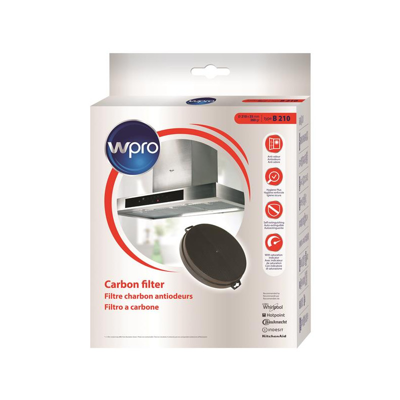 WPRO Filtre de hotte CHF210/1