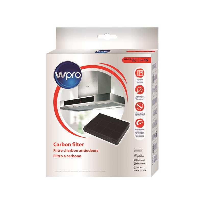 WPRO Filtre de hotte CHF15/1