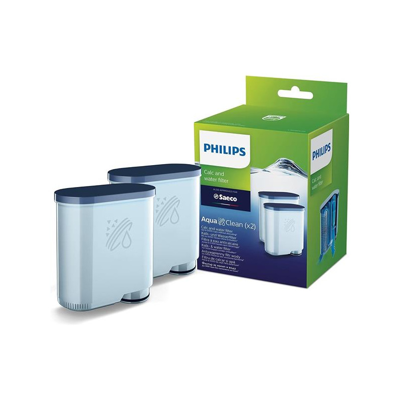 PHILIPS Pack de 2 Filtres à eau et à calcaire - AquaClean - CA6903/22
