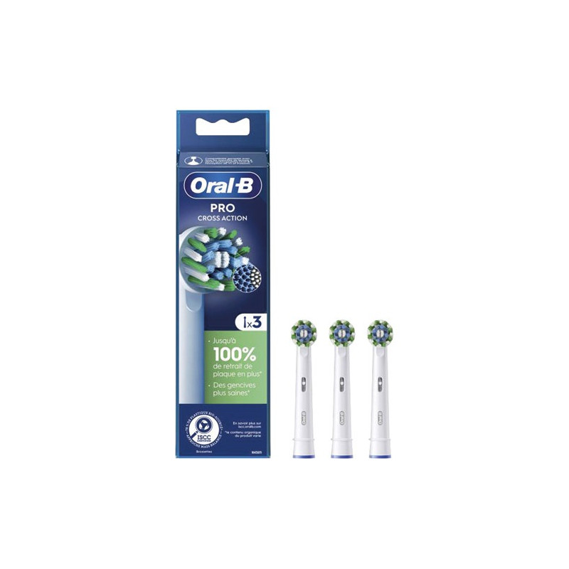 BRAUN Lot de 3 brossettes - Cross Action - CROSSACTIONX3