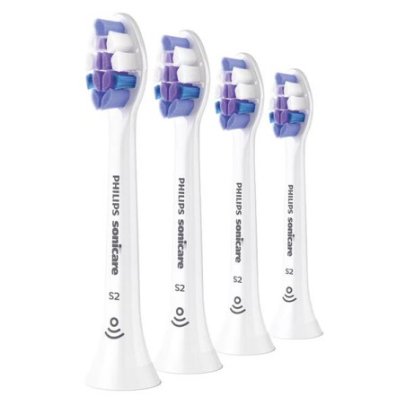PHILIPS Lot 4 têtes de brosse soniques - S2 Sensitives - HX6054.10