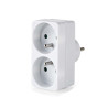 NEDIS Bloc 2 prises avec terre murale - PSSPL200C2WT