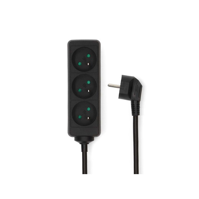 NEDIS Bloc 3 prises avec interrupteur - ESOC315E1BK