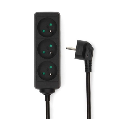 NEDIS Bloc 3 prises avec interrupteur - ESOC315E1BK