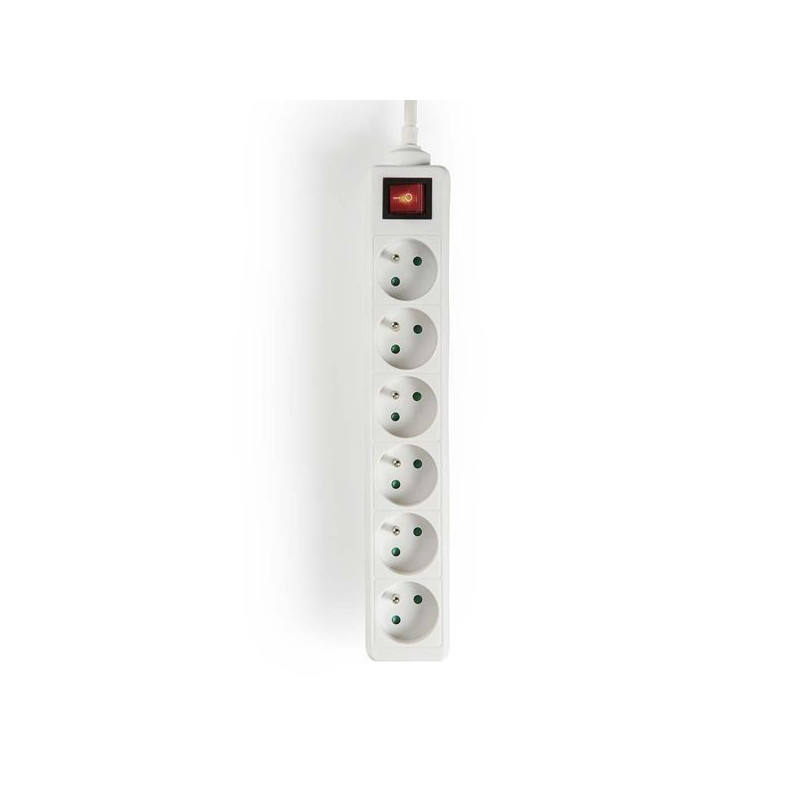NEDIS Bloc 6 prises avec interrupteur - EXSO615E2WT