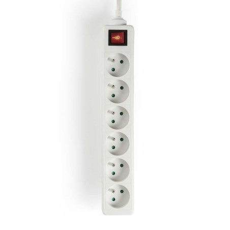 NEDIS Bloc 6 prises avec interrupteur - EXSO615E2WT