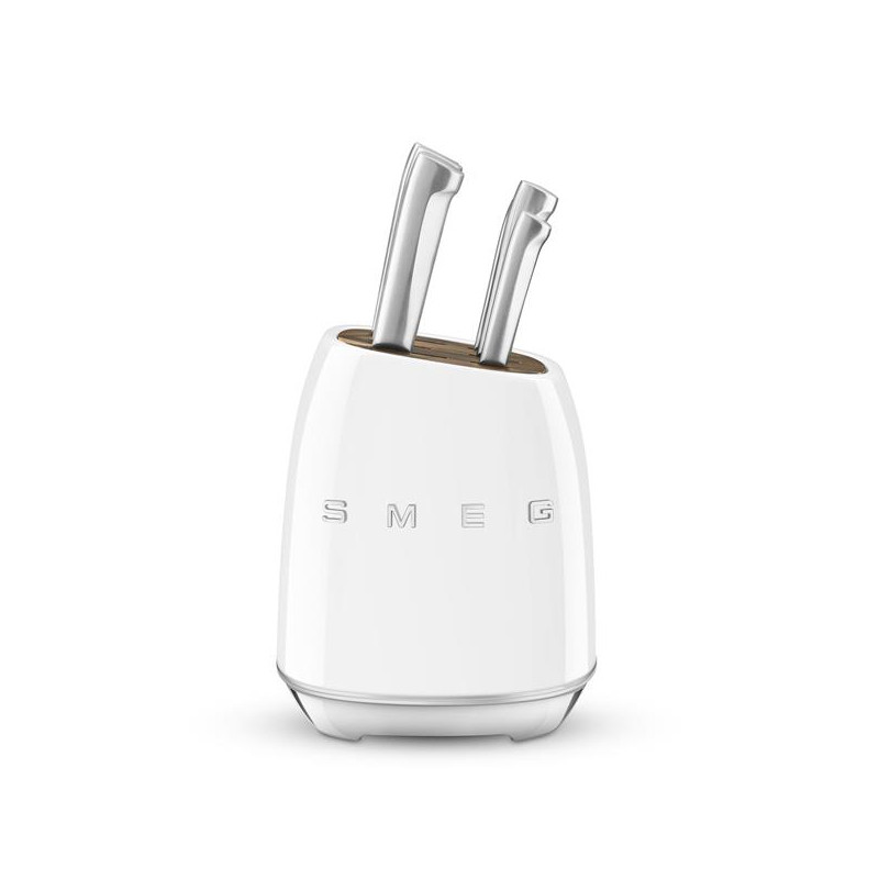 SMEG Bloc 6 couteaux Blanc - Années 50 - KBSF02WH