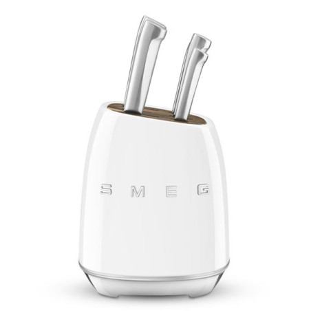 SMEG Bloc 6 couteaux Blanc - Années 50 - KBSF02WH