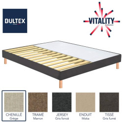 BULTEX Sommier VITALITY Chenillé grège 80x190x14cm