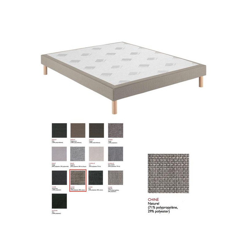 EPEDA SOMMIER NOYER CHINE NATUREL 90x200
