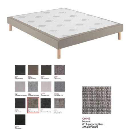 EPEDA SOMMIER NOYER CHINE NATUREL 160x200
